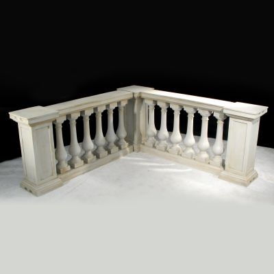 Image two of Faux Concrete Balustrade with Urns